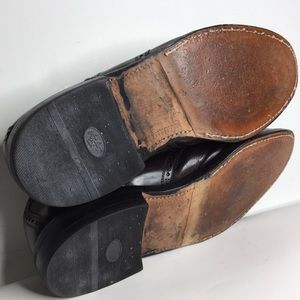 Allen Edmonds POLO Saddle Shoes, Made in USA, Size 9 1/2D Men's 27.5cm genuine leather black type Vintage Second Hand